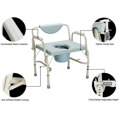 

Bedside Commode Chair Commodes Chairs Adults Padded Medical Seat Drop Arm Toilet