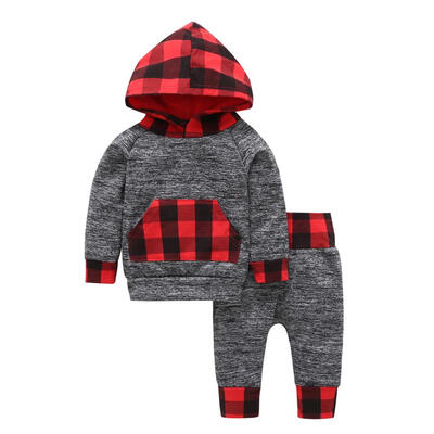 

Fashion Toddler Kids Long Sleeve Hoodies Pants 2pcs Cotton Clothes Set Suit