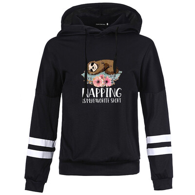 

Women Tree Shrew Graphic Hoodie Napping Is My Favorite Sport Printed