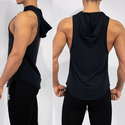 

Mens Loose Hoodie T-Shirt Sleeveless Casual Sports Muscle Bodybuilding Shirt NEW