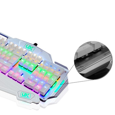 

Excellent thinking MK915 full key no punching green shaft mechanical keyboard Professional Internet cafe game metal mechanical key