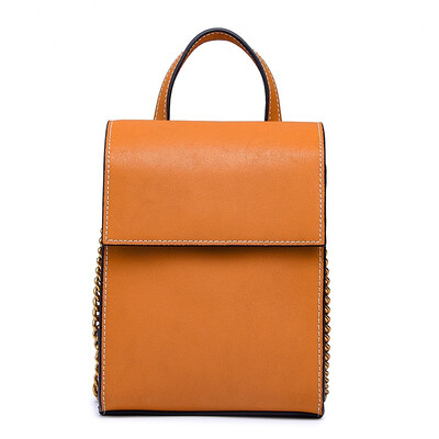 

Rmrebecca 2018 New style Hundred&up Chain bag Vertical Kraft Leather Satchel