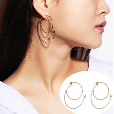 

Fashion Women Spiral Hoop Earrings Statement Wedding Gift Party Ear Jewelry