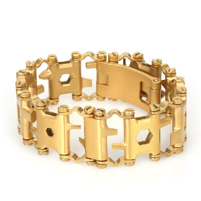 

29-in-1 Multitool Bracelet Outdoor Emergency Bracelet Wristband Screwdriver Stainless Steel Wearable Wilderness Bracelet for Saili