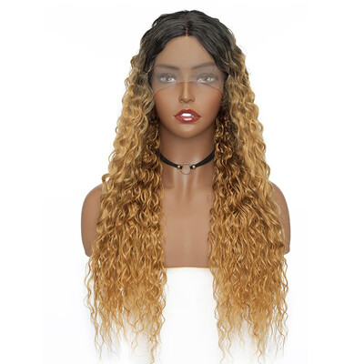 

U Part Lace Front Wigs Long Kinky Curly Synthetic Wigs For Black Women Hair Wigs
