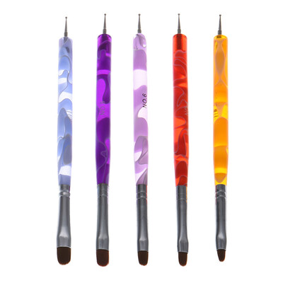 

Toponeto 5Pcs 2-Ways Acrylic UV GEL Nail Art Dotting Brush Pen