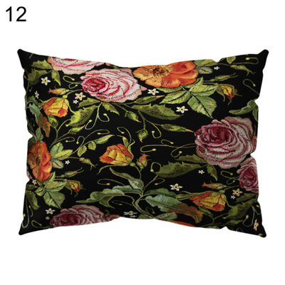 

Fresh Flower Bird Pillow Case Cushion Cover Sofa Bed Car Cafe Office Decoration