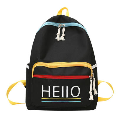 

Large Capacity Backpacks Women Canvas Letter Print Shoulder School Bags