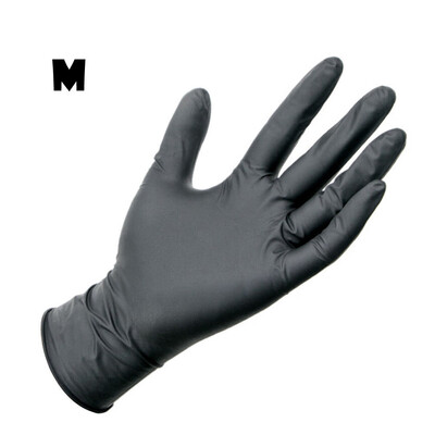 

〖Follure〗50Pcs Comfortable Rubber Disposable Mechanic Nitrile Gloves Black
