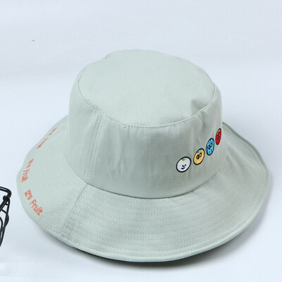 

Fishermans hat womans Japanese alphabet Spring&Summer Korean hat mans cartoon recreational pot hat sunhat tide