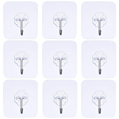 

9 Packs Bearing 3KGS Adhesive Strong Wall Hooks
