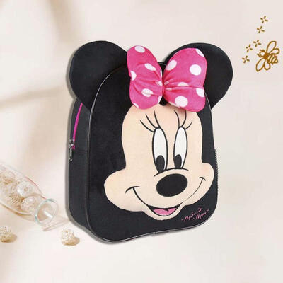 

Disney Cartoon Character 3D Minnie Backpack For Kids Girls Boys School Bag With Air Cushion Belt