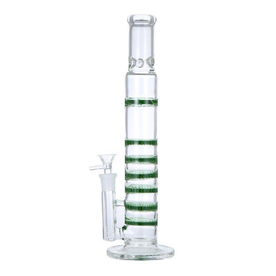 

Reusable Water Glass Pipe Percolator Pipes Cyclone Straight Tube for Smoking Hookah Stem Kit White