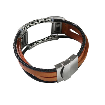 

〖Follure〗Replacement Leather Wristband Band Strap Bracelet For Fitbit Charge 2 BK