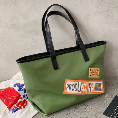

Single shoulder bag woman 2019 new Korean version 100 simple fashion gas bag large capacity Tote bag