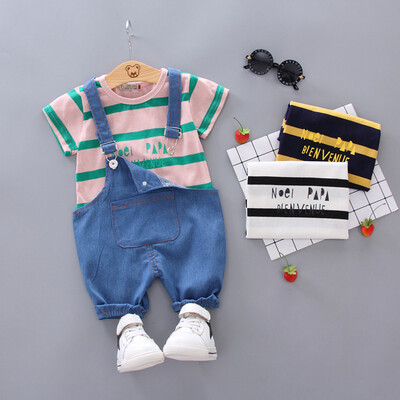 

Infant Baby Kids Boys Tops Short T-shirt Pants Romper 2PCS Outfits Clothes