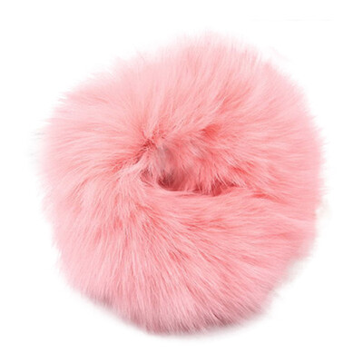 

〖Follure〗1PX Rabbit Fur Hair Band Elastic Hair Bobble Pony Tail Holder