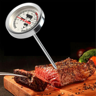 

Stainless Steel Probe Thermometer BBQ Cooking Meat Gauge Dial Temperature 0-120℃