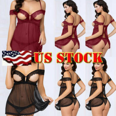

Women Summer Sexy-Lingerie Nightwear Underwear G-string Babydoll Sleepwear Dress