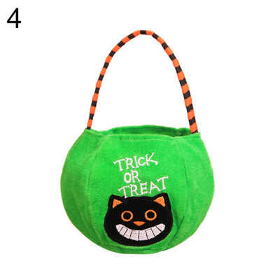 

Halloween Pumpkin Witch Treat or Trick Candy Hand Bag Storage Pouch Party Decor