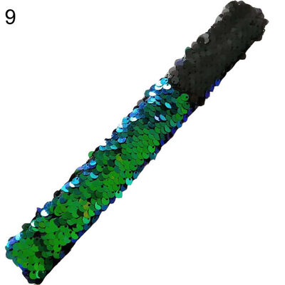 

Fashion Sequins Pat Slap-on Circle Unisex Bracelet Wristband Party Prop Gift