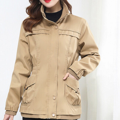 

〖Follure〗Womens Winter Fashion Solid Color Long-Sleeved Windshield Coat Cardigan
