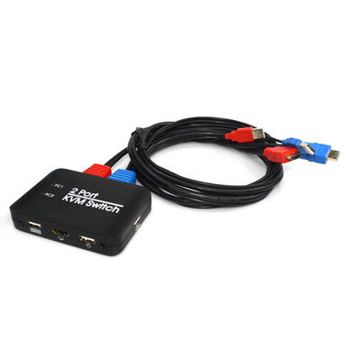 

2 Port KVM Switcher Mouse Keyboard Video Monitor USB HDMI KVM Switch Cable