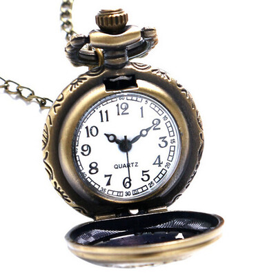 

Pendant Watch Round Dial Pocket Arabic Numerals Analog Quartz Watch Pendant Necklace