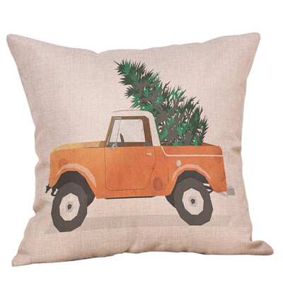 

Tailored Merry Christmas Pillow Cases Cotton Linen Sofa Cushion Cover Home Decor