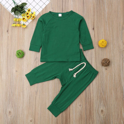 

Newborn Infant Baby Boy Girl Long Sleeve Tops T-shirt Pants Legging Outfits Set Pajamas Pjs Set Sleepwear Clothes