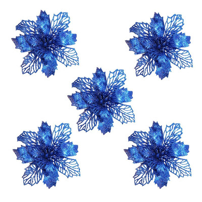 

〖Follure〗Christmas Tree Ornaments Christmas Simulation Flower Xmas Ornament 5Pcs