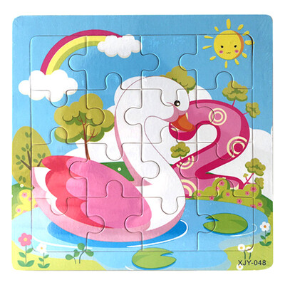 

Gotoamei Wooden Puzzle Educational Developmental Baby Kids Training Toy
