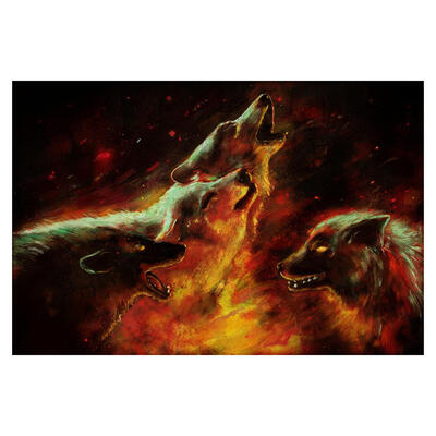 

Z030 Wolf 5D Diamond Painting Cross Stitch DIY Embroidery Kits Mosaic Craft