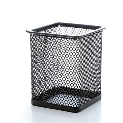 

Creative Office Desk Metal Mesh Square Pen Pot Case Container Organiser Holder