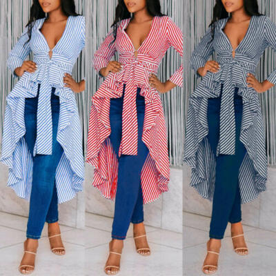 

Ladies Oversize irregular Jumper Womens Long Sleeve Baggy T-shirts Blouse Tops