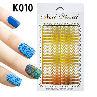

Toponeto 1Pc Irregular Hollow Nail Art Vinyls Stencil Stickers Manicure