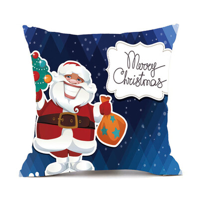 

Tailored Merry Christmas Pillow Cases Cotton Linen Sofa Cushion Cover Home Decor