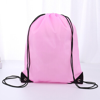 

1Pcs Solid Color Drawstring Tote Bag Cinch Gym Bags Storage Backpack Kids School Travel Bag