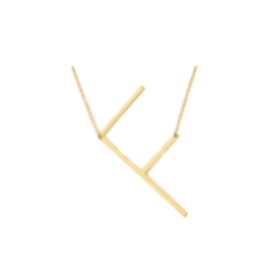 

New Popular Big 26 Letter Pendant Necklaces Initials Necklace 24K Gold Irregular Pendants Choker Necklace Women Jewelry