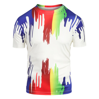 

Splatter Paint Print Short Sleeves Tee
