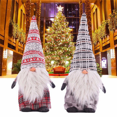 

New Romantic Nordic Christmas Gifts Swedish Tomte Santa Claus Dolls Standing Figurine Xmas Tree Forest Ornaments Kids Christmas