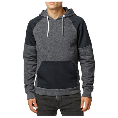 

Toponeto Men Warm Winter Long Sleeve Patchwork Sweatshirt Hooded Top Tee Outwear Blouse