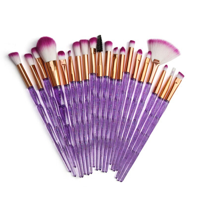 

20Pcs Diamond Makeup Brushes Set Cosmetic Powder Foundation Eye Shadow Lip Eyebrow Colorful Professional Makeup Brush Kit