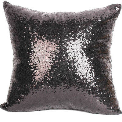 

1 Pcs Pillowcase Solid Color Glitter Silver Sequins Throw Pillow Case Cafe Home Decor Cushion Cover Decorative