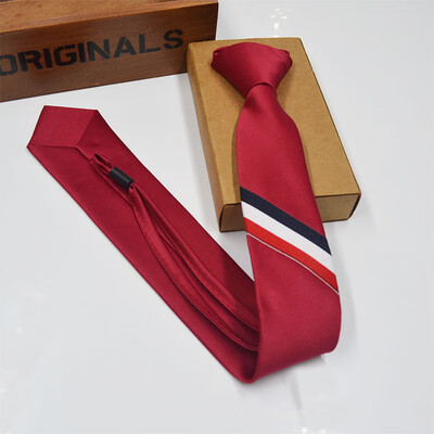 

New Korean three-color strip mens tie British fashion style narrow neck tie custom tie