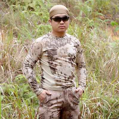 

Combat Outdoor Sports Quick Dry Long Sleeve Shirt for Hiking Hunting Fishing Cycling Tight Long Sleeves Combat Shirt