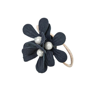

Camellia Flower Faux Pearl Hair Tie Ring Rope Women Elastic Ponytail Holder