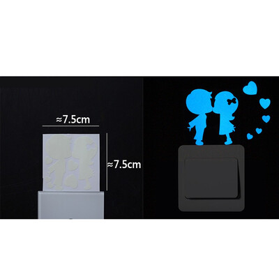 

JPGIF Cute Cartoon Switch Luminous Sticker Fluorescent Wall Sticker Removable Sticker