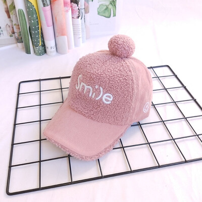 

Childrens Hat Womens autumn&winter Korean version lambswood baseball cap boy girls cap casual all-around warm hat trend