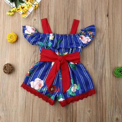 

Cute Kid Infant Baby Girl Flower Romper Bodysuit Jumpsuit Shorts Outfits Clothes